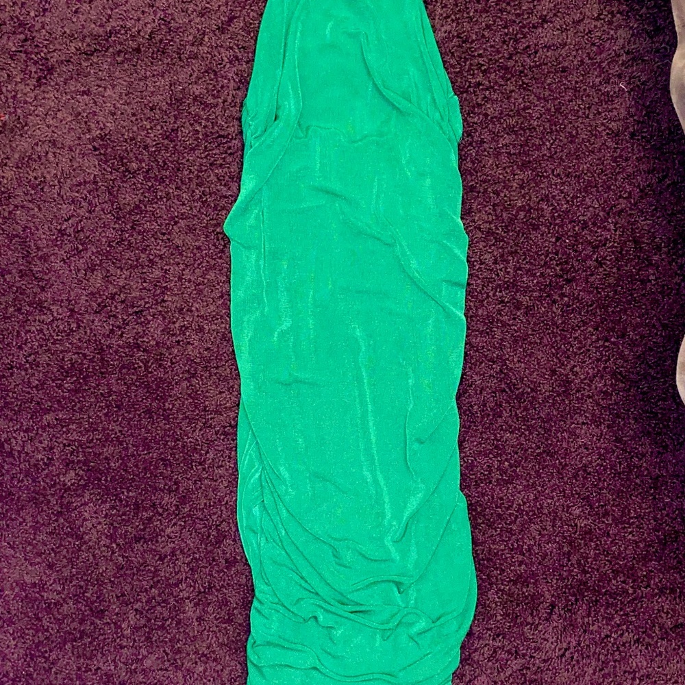 Lilyful Emerald Green Cutout Maxi Dress Emerald Stretch Tube Strapless - Picture 3 of 6
